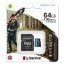 Карта памяти Kingston 64GB microSDXC C10 UHS-I U3 A2 R170/W70MB/s + SD адаптер