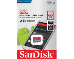 Карта памяти SanDisk 200GB microSDXC C10 UHS-I R100MB/s Ultra