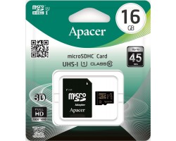 Карта памяти Apacer 16GB microSDHC C10 UHS-I + SD