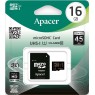 Карта памяти Apacer 16GB microSDHC C10 UHS-I + SD