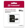 Карта памяти Transcend 64GB microSDXC C10 UHS-I U1 High Endurance (85TB)