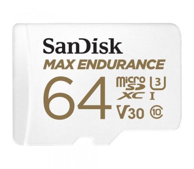 Карта памяти SanDisk 64GB microSDXC C10 UHS-I U3 V30 R100/W40MB/s Max Endurance