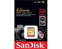 Карта памяти SanDisk 256GB SDXC C10 UHS-I U3 R150/W70MB/s Extreme