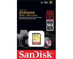 Карта памяти SanDisk 32GB SDHC V30 UHS-I U3 R90/W40MB/s Extreme