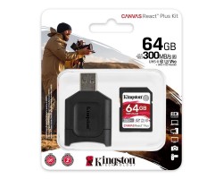 Карта памяти Kingston 64GB SDXC C10 UHS-II U3 R300/W260MB/s + MLP SD Reader