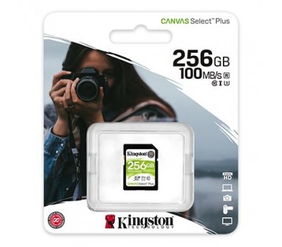 Карта памяти Kingston 256GB SDXC C10 UHS-I R100MB/s