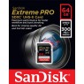Карта памяти SanDisk 64GB SDXC C10 UHS-II R300/W260MB/s 4K Extreme Pro