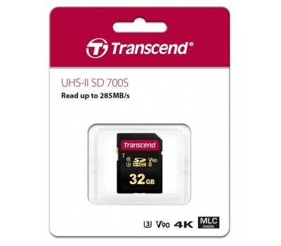 Карта памяти Transcend 32GB SDHC C10 UHS-II U3 R285/W180MB/s 4K