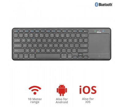 Клавиатура Trust Mida BT with XL touchpad BLACK