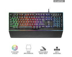 Клавиатура Trust GXT 860 Thura Semi-mechanical Black