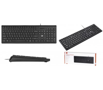 Клавиатура 2E KM1020 Slim USB Black