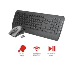 Комплект Trust Tecla-2 WL Black