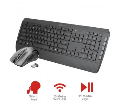 Комплект Trust Tecla-2 WL Black