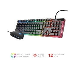 Комлпект клавиатура + мышь Trust GXT 838 Azor BLACK