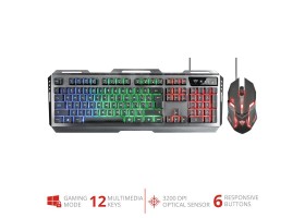 Комплект Trust GXT 845 Tural Gaming Combo STEEL
