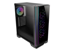 Корпус Antec NX600 Gaming,MidT, 2*USB2.0,1*USB3.0,4x120мм ARGB,стекло(бок./перед.пан.),безБП,черный