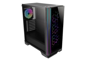 Корпус Antec NX600 Gaming,MidT, 2*USB2.0,1*USB3.0,4x120мм ARGB,стекло(бок./перед.пан.),безБП,черный