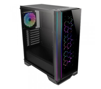 Корпус Antec NX600 Gaming,MidT, 2*USB2.0,1*USB3.0,4x120мм ARGB,стекло(бок./перед.пан.),безБП,черный