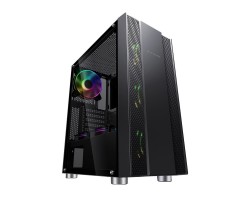 Корпус 2E Gaming RECANO (G3403) MidT,2*USB2.0,1*USB3.0, 4*120ARGB,стекло (бок.пан.),без БП,черн.