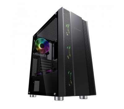 Корпус 2E Gaming RECANO (G3403) MidT,2*USB2.0,1*USB3.0, 4*120ARGB,стекло (бок.пан.),без БП,черн.