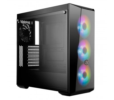 Корпус Cooler Master MasterBox Lite 5 ARGB/Black/Win/SPCC/1*Tempered Glass Panel/3*120mm ARGB Fan + 1*120mm Black Fan