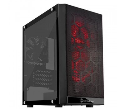 Корпус SilverStone PRECISION PS15B-RGB,MiniT,USB3.0 Type-A*2, 2*120ARGB,1*120,стекло,безБП,чер.