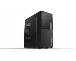 Корпус 2E ALFA (Е190) MidT,2*USB3.0, сталь(боковая панель), без БП,черный.
