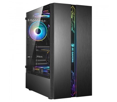 Корпус 2E Gaming RUNA (G2107) MidT, 2*USB2.0,1*USB3.0, лента ARGB,стекло (бок.пан.),без БП,черн.