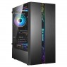 Корпус 2E Gaming RUNA (G2107) MidT, 2*USB2.0,1*USB3.0, лента ARGB,стекло (бок.пан.),без БП,черн.