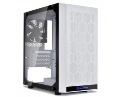 Корпус SilverStone PRECISION PS15W-G, MiniT,USB3.0 Type-A*2,1*120мм,стекло(бок.пан.),безБП,белый