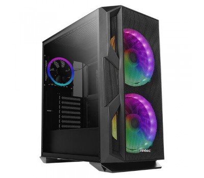 Корпус Antec NX800 Gaming,MidT,E-ATX, 2*USB2.0,1*USB3.0, 3*120ммARGB,стекло(бок.панель),безБП,черный
