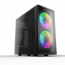 Корпус 2E BASIS (RD858) MiniT, Micro ATX,Mini ITX, 2*USB3.0, 2*120ARGB,акрил(бок.пан.),без БП,черн.