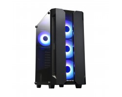 Корпус CHIEFTEC Gaming Hunter Tempered Glass Edition,без БП,2xUSB3.0,4xRAINBOW ARGB Fans