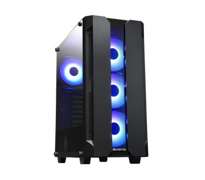 Корпус CHIEFTEC Gaming Hunter Tempered Glass Edition,без БП,2xUSB3.0,4xRAINBOW ARGB Fans