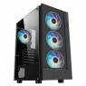 Корпус 2E Gaming VIRTUS (G3301) MidT, 2*USB2.0,1*USB3.0, 3*120мм ARGB,стекло (бок.пан.),без БП,черн.