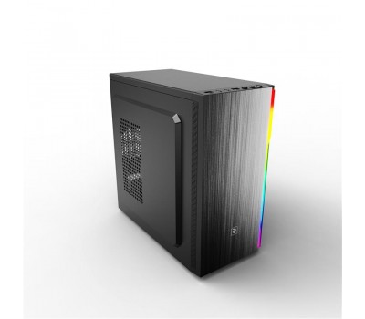 Корпус 2E BASIS (RD859) MiniT,MicroATX,Mini ITX,2*USB3.0, сталь (бок.пан.),ARGB лента, без БП,черн.