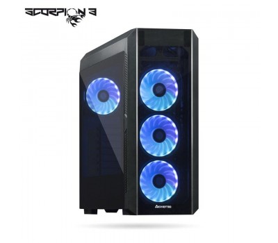 Корпус CHIEFTEC Gaming Scorpion III Tempered Glass Edition,без БП,2xUSB3.0,4xTORNADO ARGB Fans