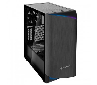 Корпус SilverStone SETA A1TB-G,MidT, USB3.0*2,3.1TypeC*1, 1*120,2*200,стекло(бок.),безБП,чер/титан