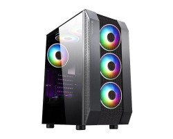 Корпус 2E Gaming DOMINATOR (G3305) MidT,2*USB2.0, 1*USB3.0,3*120ARGB,стекло (бок.пан.),без БП,черн.