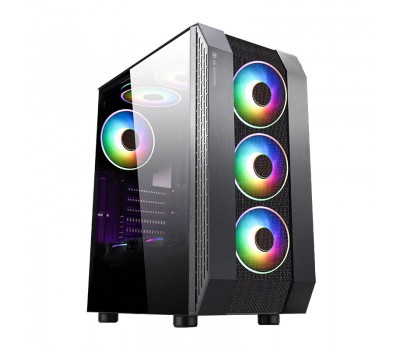 Корпус 2E Gaming DOMINATOR (G3305) MidT,2*USB2.0, 1*USB3.0,3*120ARGB,стекло (бок.пан.),без БП,черн.