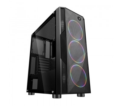 Корпус 2E Gaming FALCO (GM3401) MidT,2*USB2.0,1*USB3.0, 4*120ARGB,стекло (бок.пан.),без БП,черн.