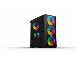 Корпус 2E Gaming FERA (GAX1) MidT,EATX,2*USB2.0,1*USB3.0, ARGB3*140,1*120мм,стекло,без БП,черн.