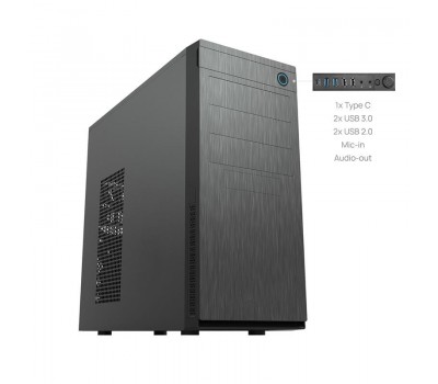 Корпус CHIEFTEC Elox HC-10B,без БП,2xUSB3.0,1xUSB Type-C, черный