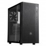 Корпус SilverStone FARA FAR1B-G,MidT,USB3.0*2,USB2.0*1, 1*120мм, стекло(бок.пан.),безБП,черный