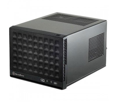 Корпус SilverStone SUGO SG13B-C,MiniITX,Type-C *1,3.0*1,сетка (передняя панель),без БП,черный