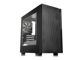 Корпус Thermaltake Versa H18,без БП,прозрачная боковая стенка,1xUSB3.0,mATX,черный