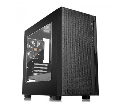 Корпус Thermaltake Versa H18,без БП,прозрачная боковая стенка,1xUSB3.0,mATX,черный