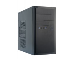 Корпус CHIEFTEC Elox HT-01B,без БП,2xUSB3.0,mATX, черный