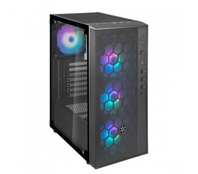 Корпус SilverStone FARA FAR1B-PRO,MidT,USB 3.0*2,USB 2.0*1,4*120мм ARGB,стекло,безБП,черный