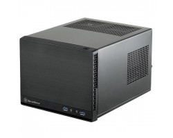 Корпус SilverStone SUGO SG13B-Q, MiniITX,USB3.0*2, пластик под алюминий (перед.пан.),безБП,черн.